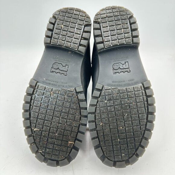 Timberland Pro Men Size 11.5W A1W6M Black Leather Wide Direct Attach Work Boot - Picture 8 of 12